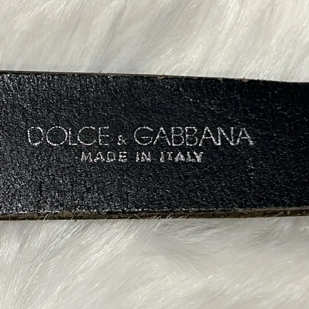 Dolce & Gabbana Leather Brown Metal Bucket Women Belt Size L?